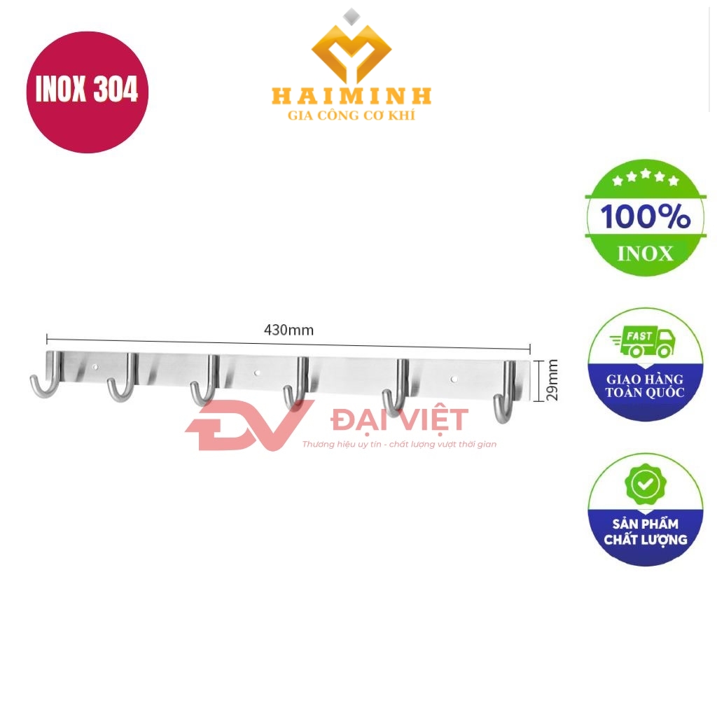 Moc inox treo tuong 43x29cm