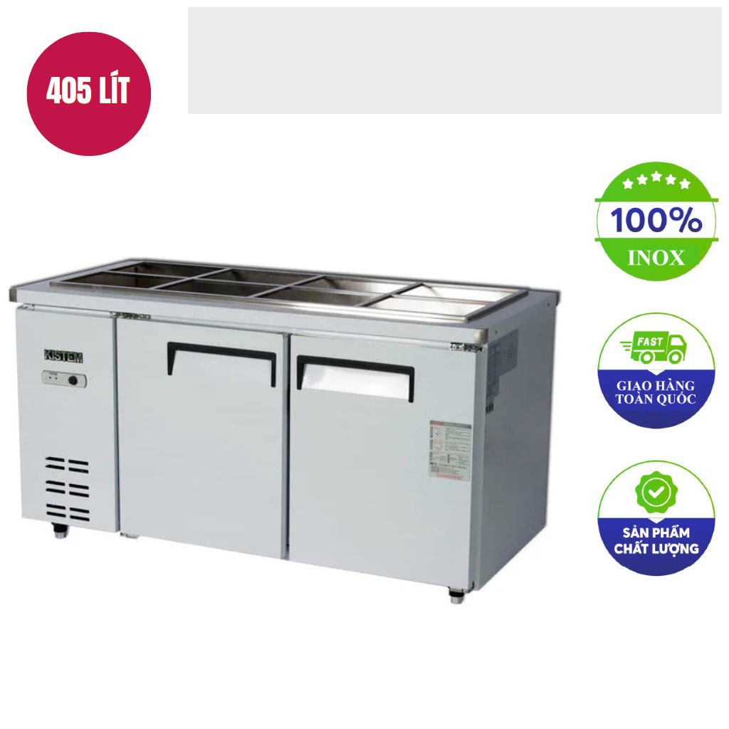 Tu ban khay lanh 1500mm Ban Salad 8 khay