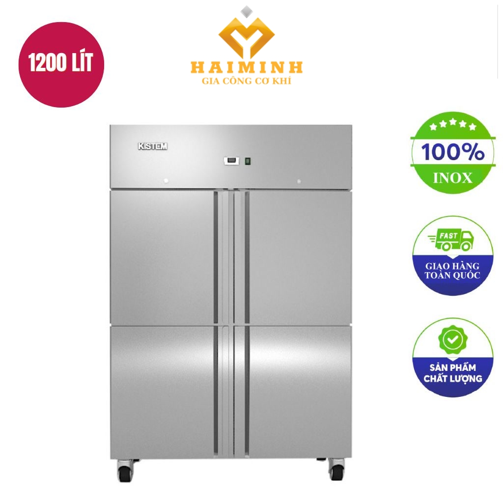 Tu dong dung 4 canh inox 1200 Lit lam lanh bang quat gio