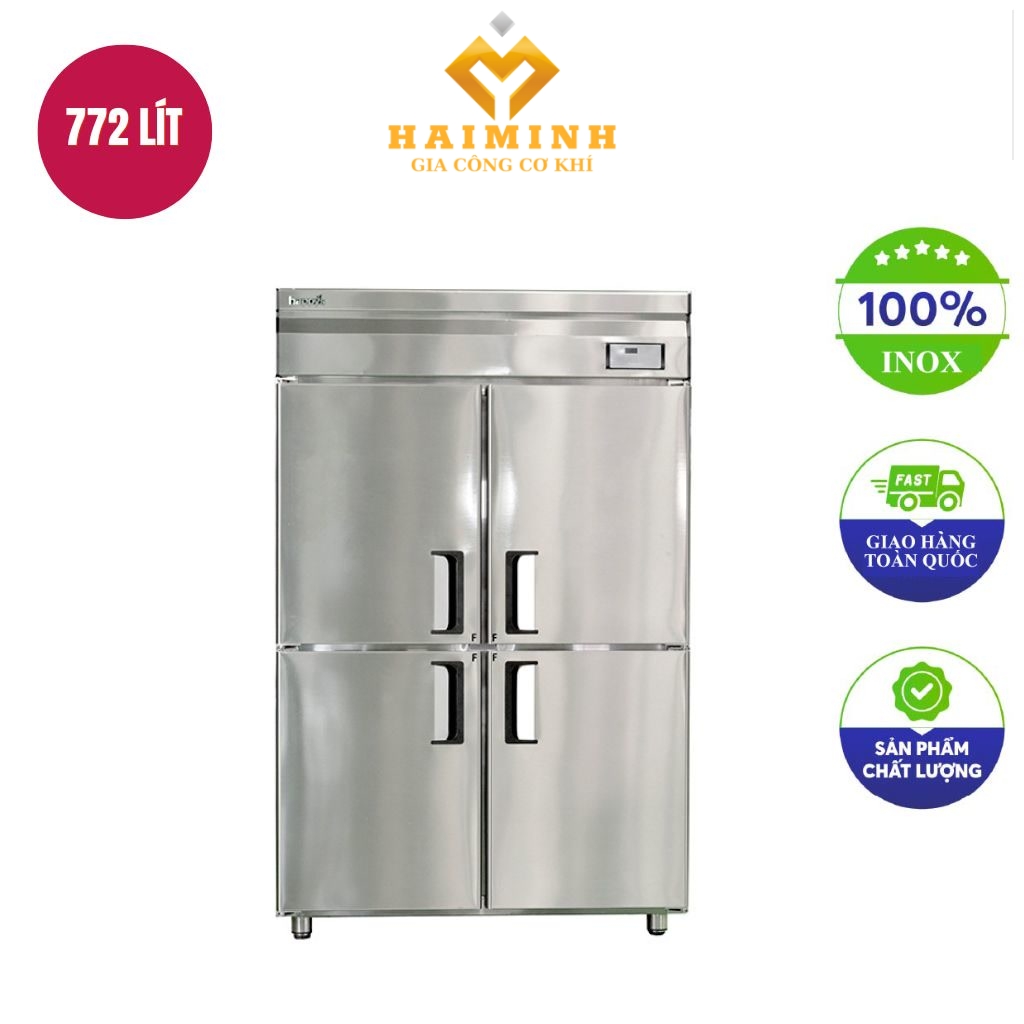 Tu lanh dung 4 canh inox lam lanh truc tiep