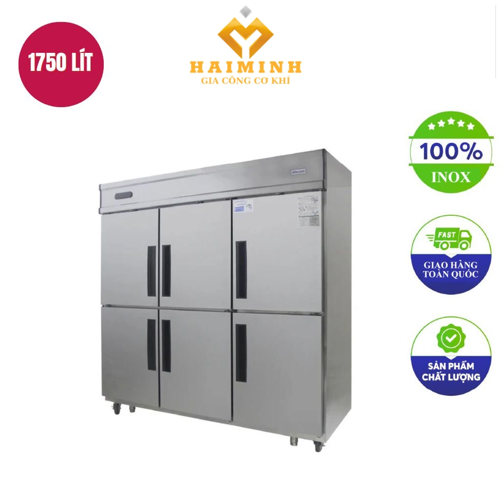 Tu nua dong nua mat 6 canh inox dai 1m8