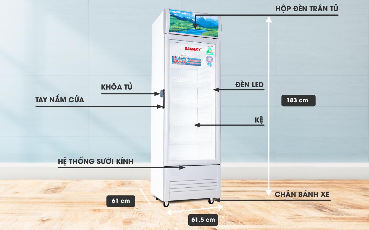 Tủ Mát 1 cánh Sanaky VH-358KL dàn nhôm 350 lít