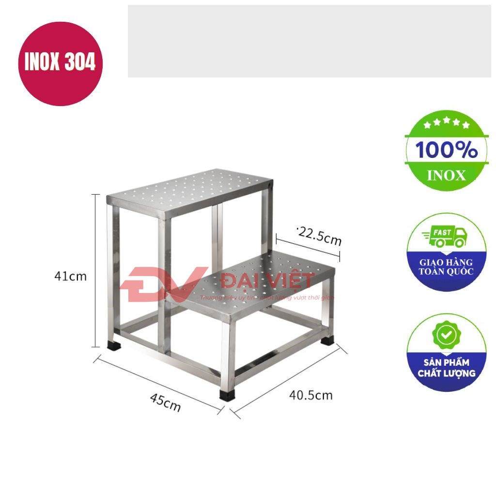 bac tam cap inox 2 bac 40x45x41cm