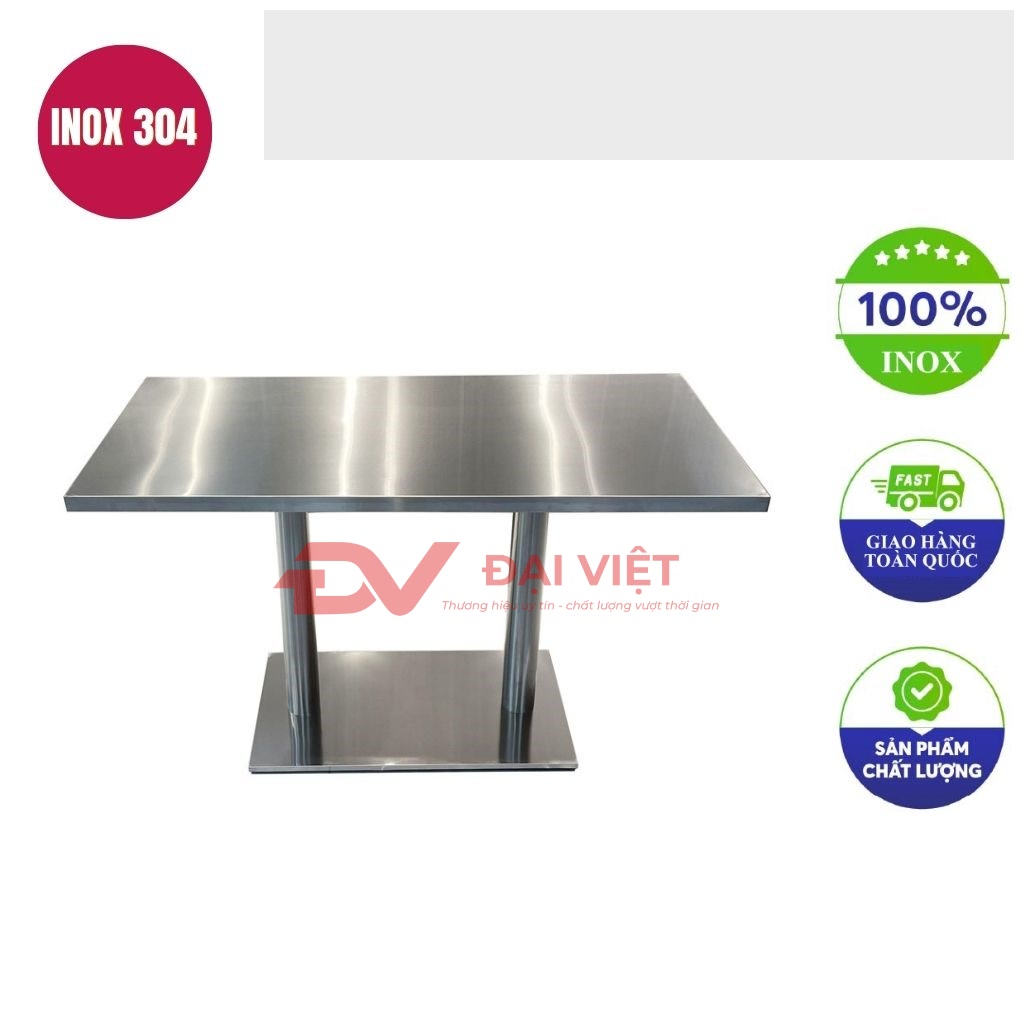 ban inox chu nhat 120x60x75cm