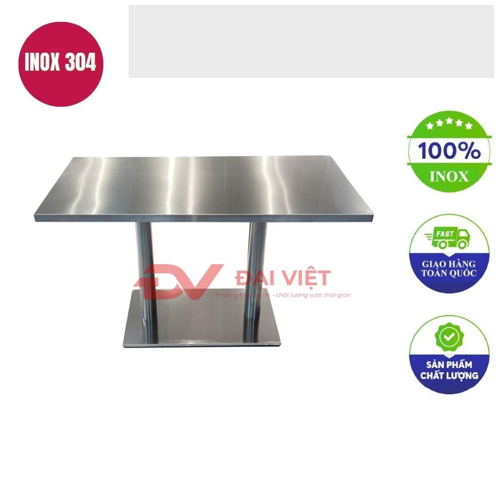 ban inox chu nhat 120x70x74cm