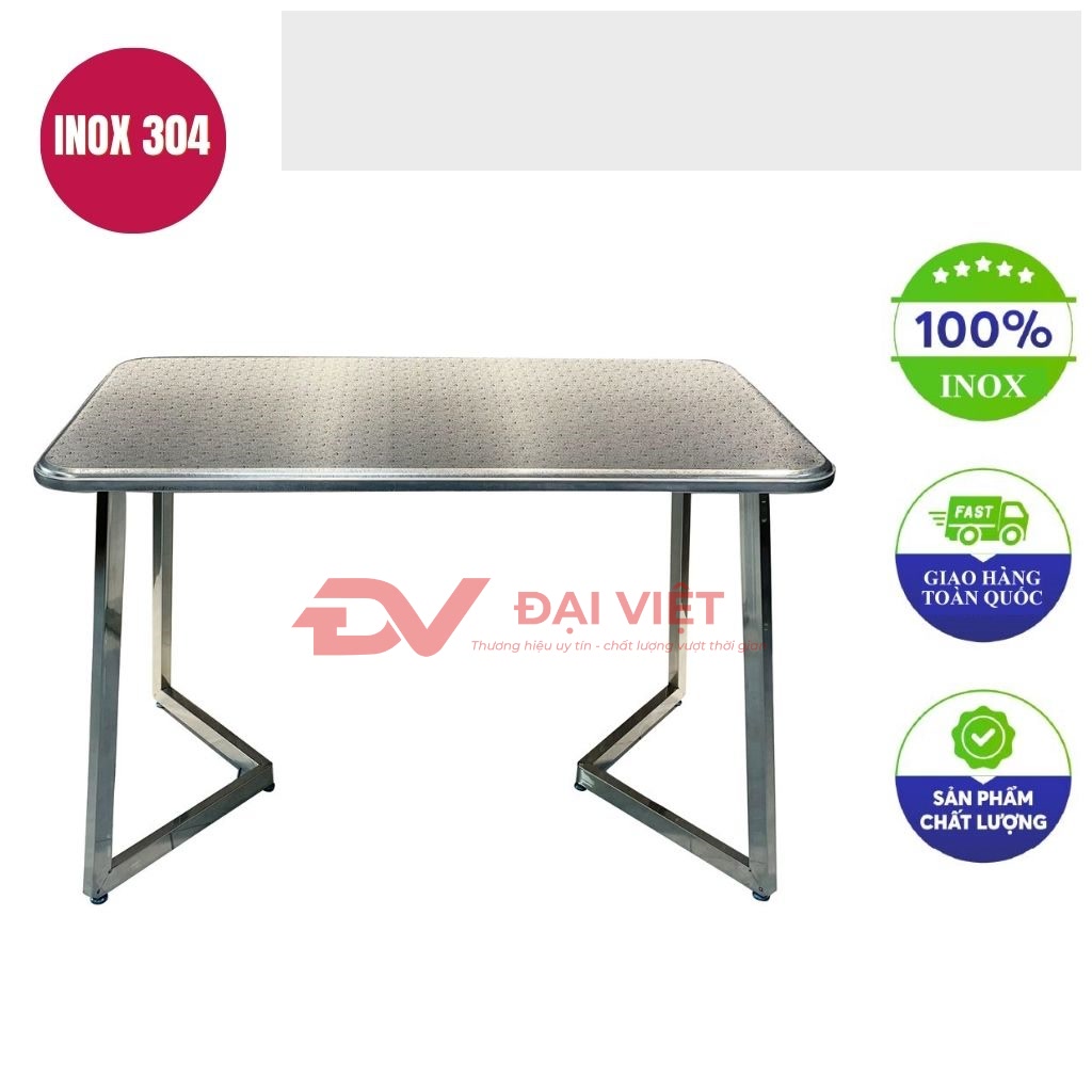 ban inox chu nhat chan cong 120x60x75cm