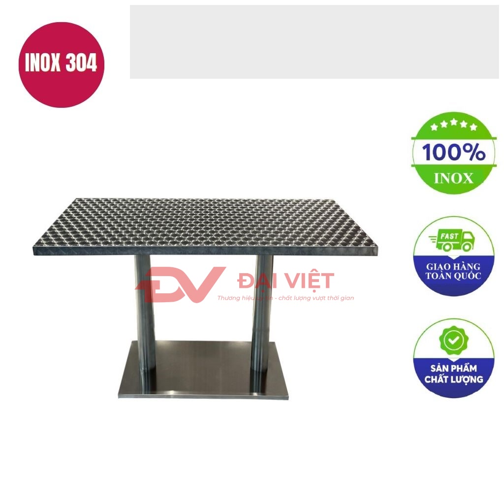 ban inox chu nhat co van 120x60x74cm