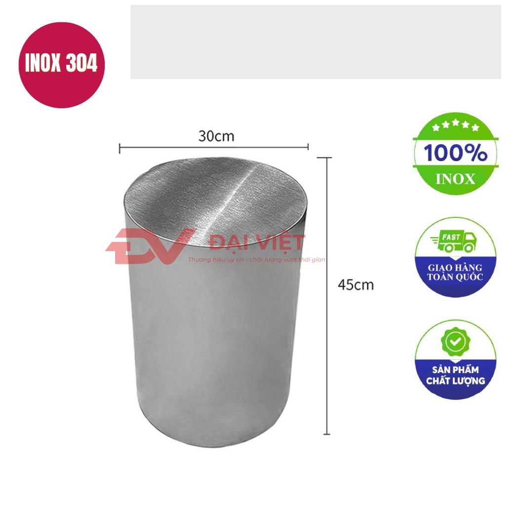 ban inox tron 30x45cm