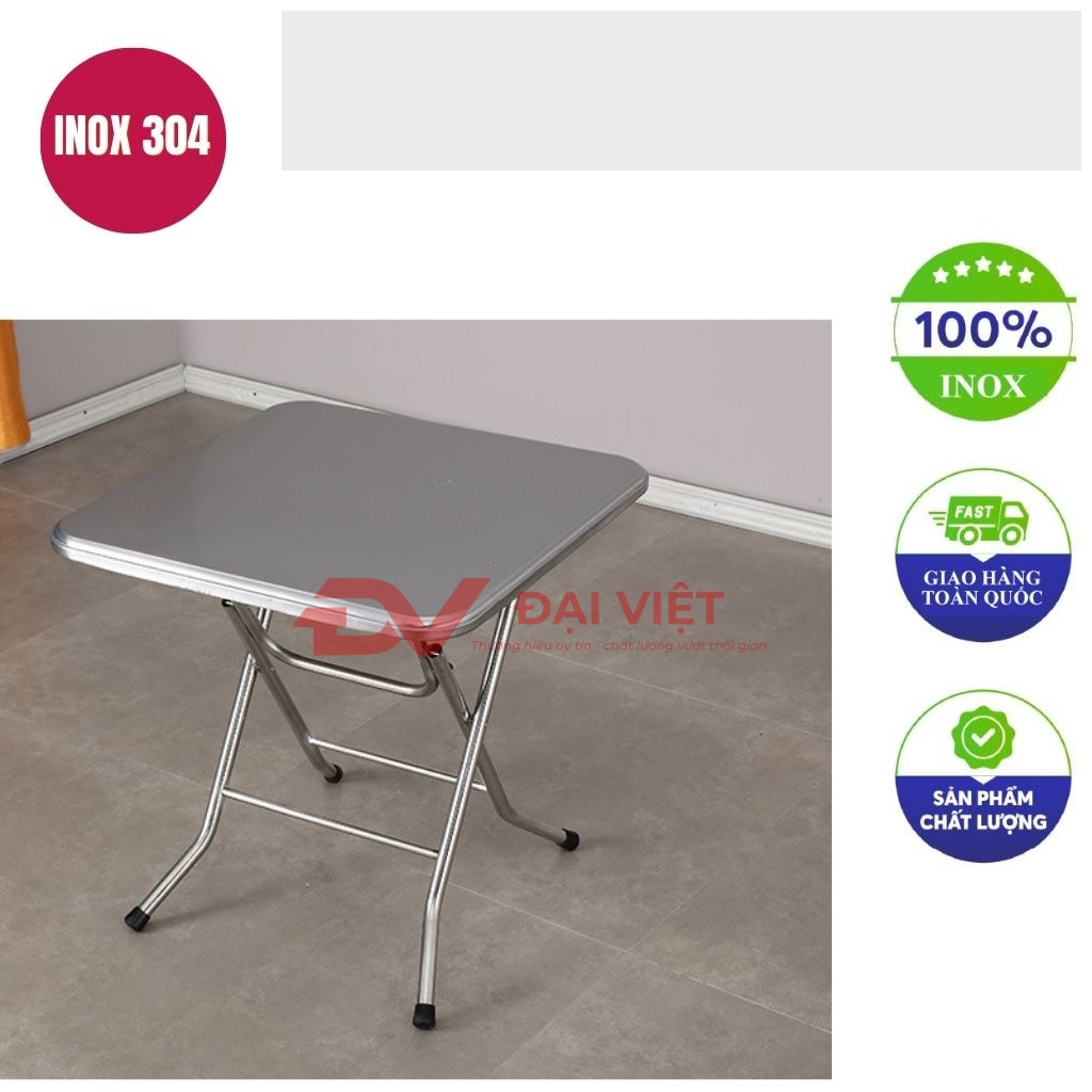 ban inox vuong 60x60x72cm