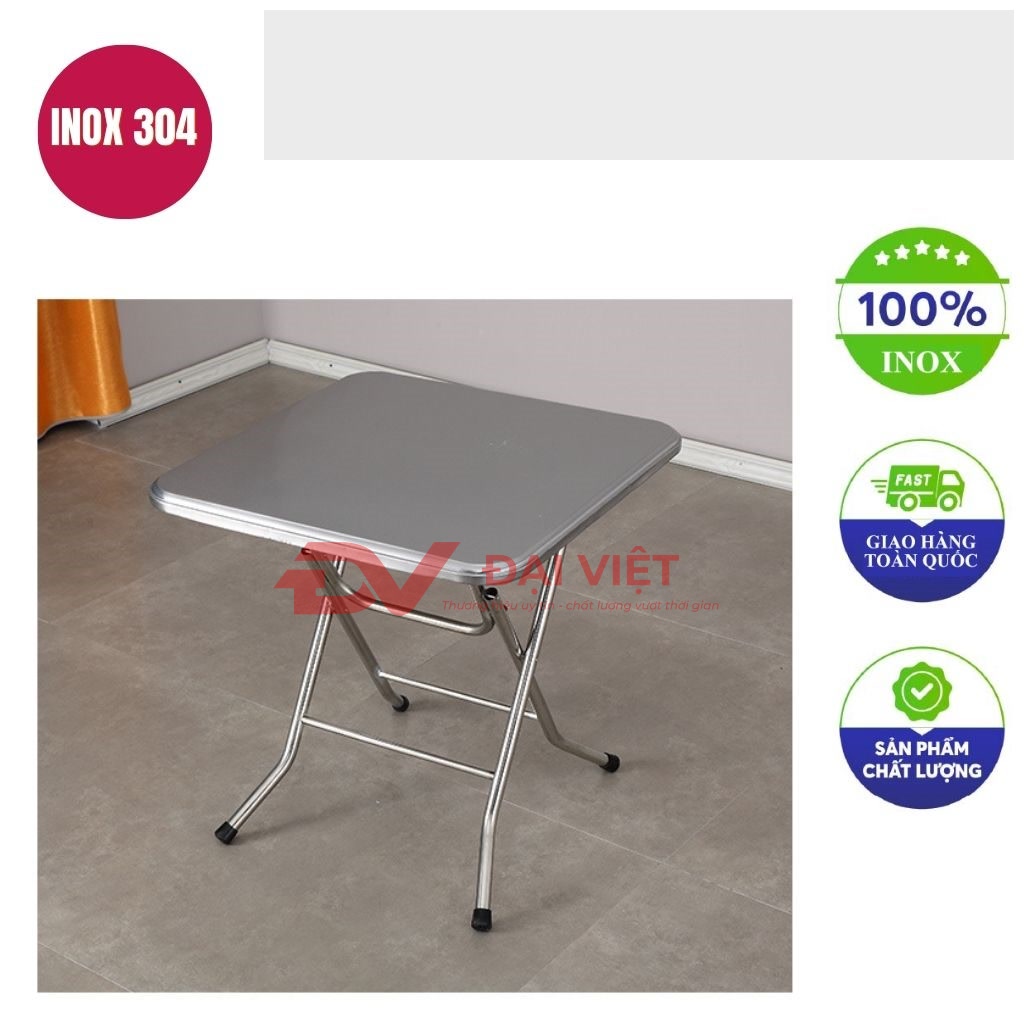 ban inox vuong 80x80x72cm