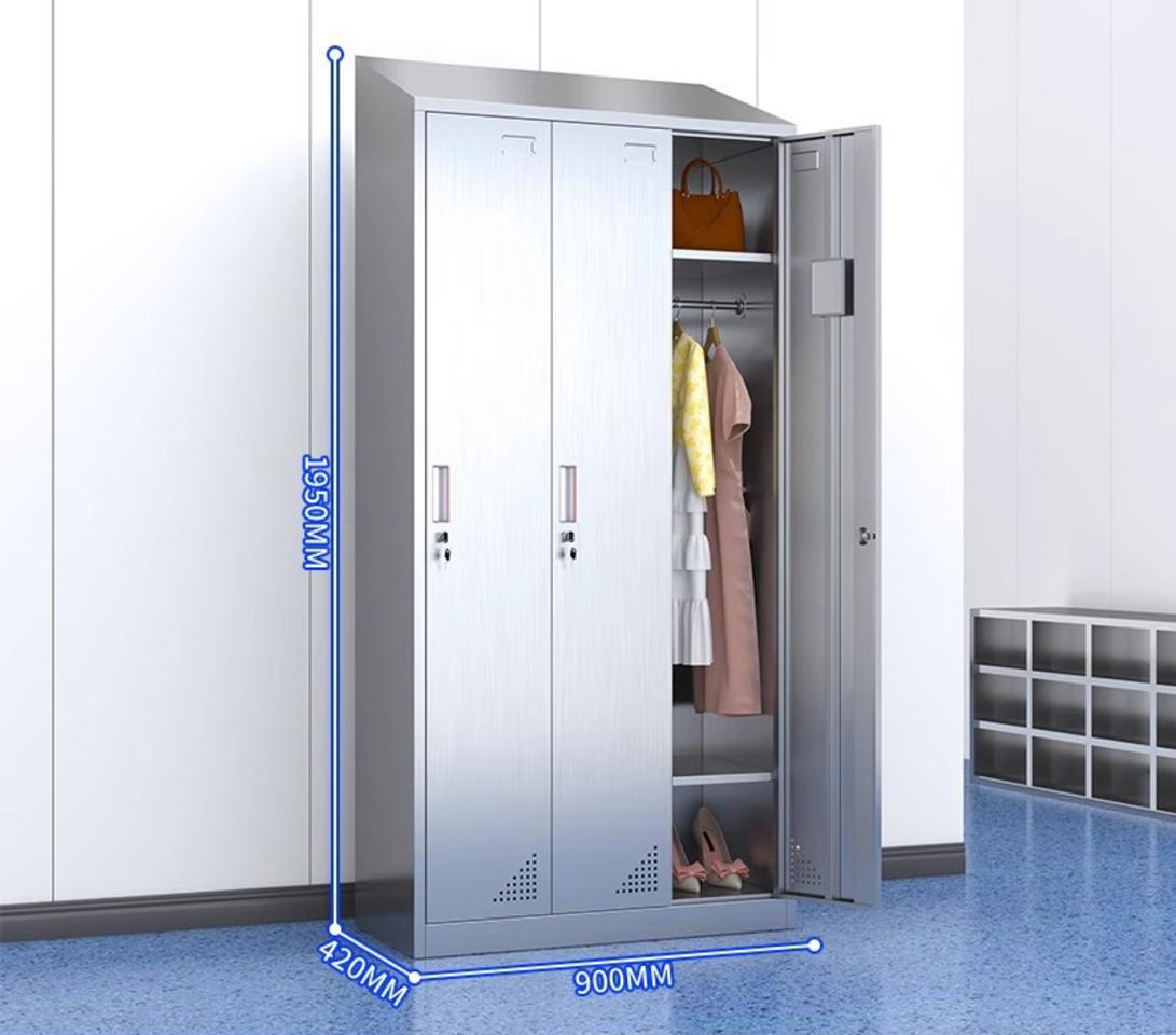 Thông số kỹ thuật tủ quần áo inox 3 cửa mái xéo