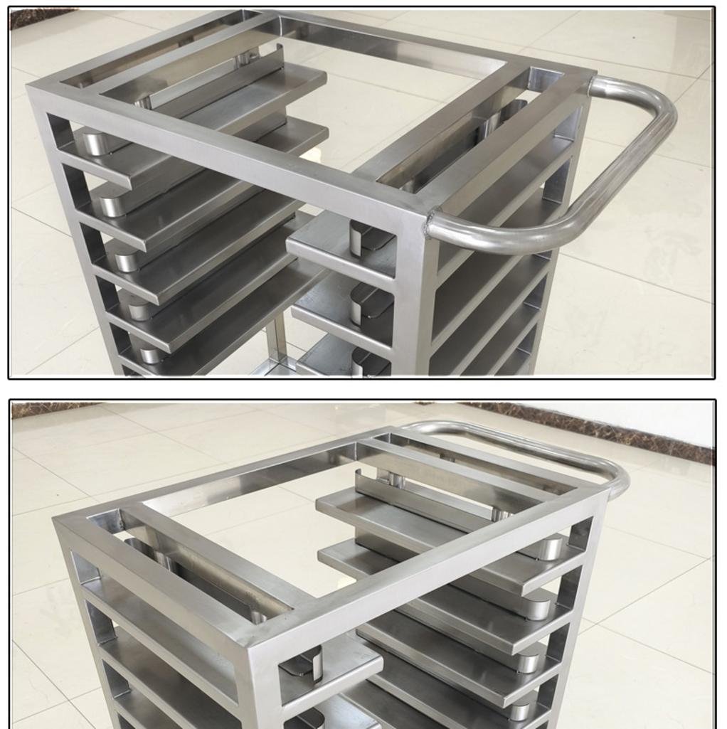 Bản vẽ kỹ thuật chi tiết xe đẩy khay bánh inox 5 tầng