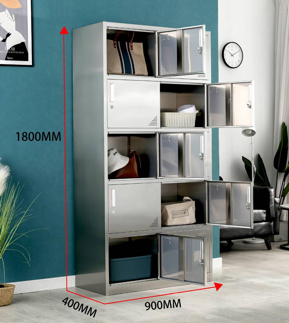 Bản vẽ kỹ thuật tủ quần áo inox 10 cửa chi tiết