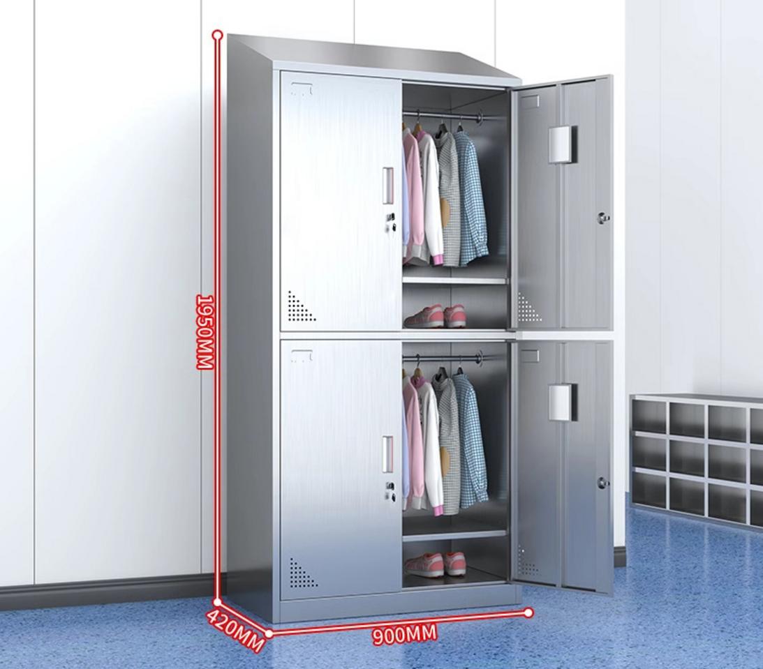 Thông số kỹ thuật tủ quần áo inox 4 cửa mái xéo