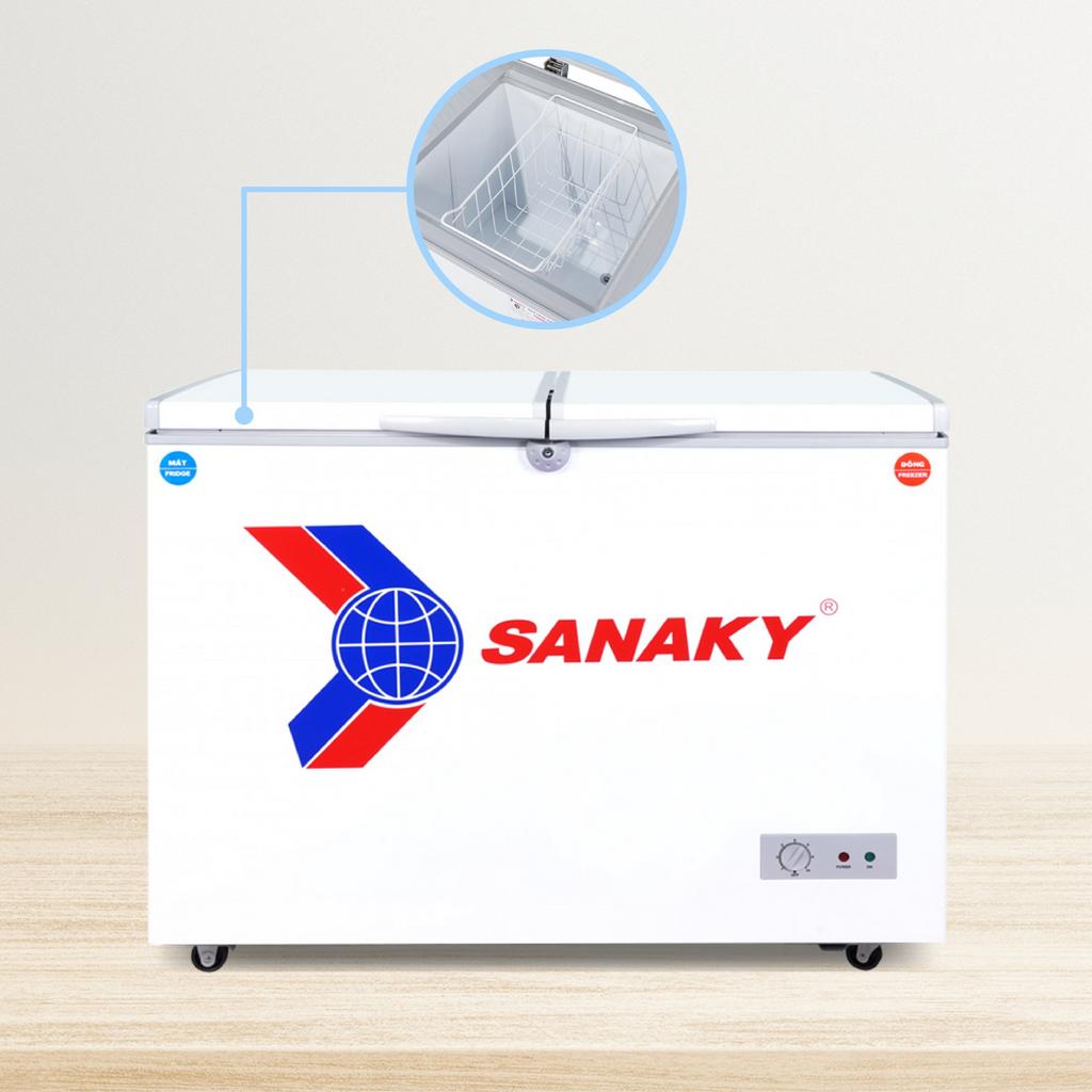 Dàn lạnh nhôm làm lạnh nhanh của Tủ Đông Mát Sanaky VH-285W2