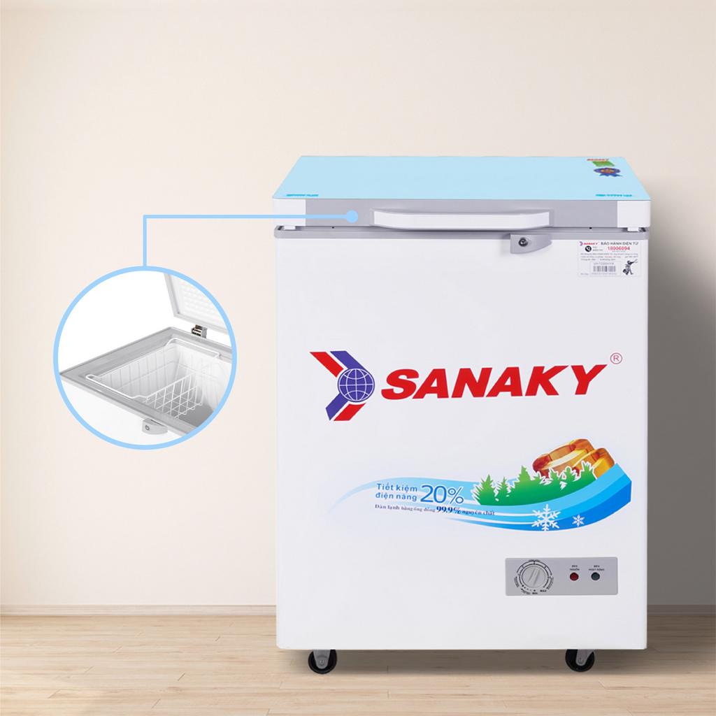 Bảng so sánh tủ đông Sanaky VH-1599HYKD với các thương hiệu Alaska và Electrolux về công suất dàn lạnh và bảo hành