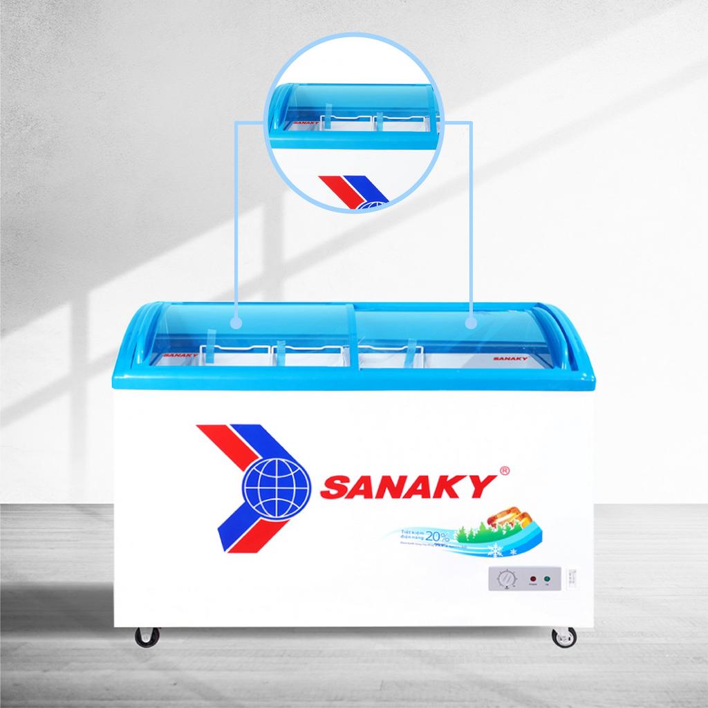 Thông số kỹ thuật Tủ Đông 1 ngăn mặt kính Sanaky VH-4899K dàn Đồng 480 lít