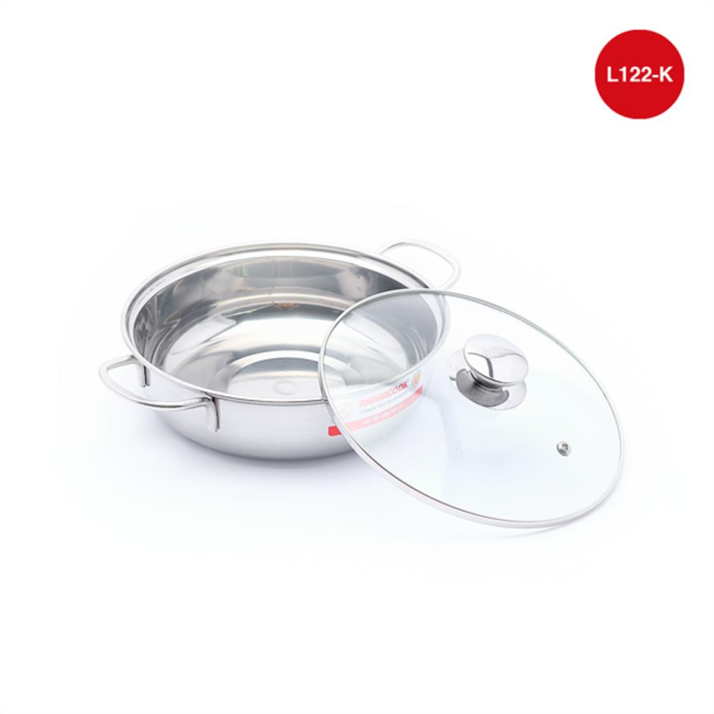 Các chi tiết sản phẩm inox sáng bóng, nắp kính cường lực, quai cầm nhựa chống nóng