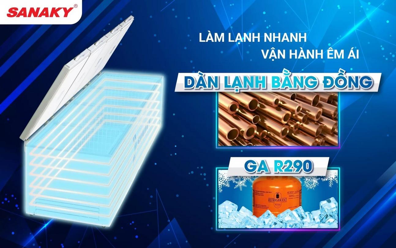 Ưu điểm nổi bật tủ đông Sanaky