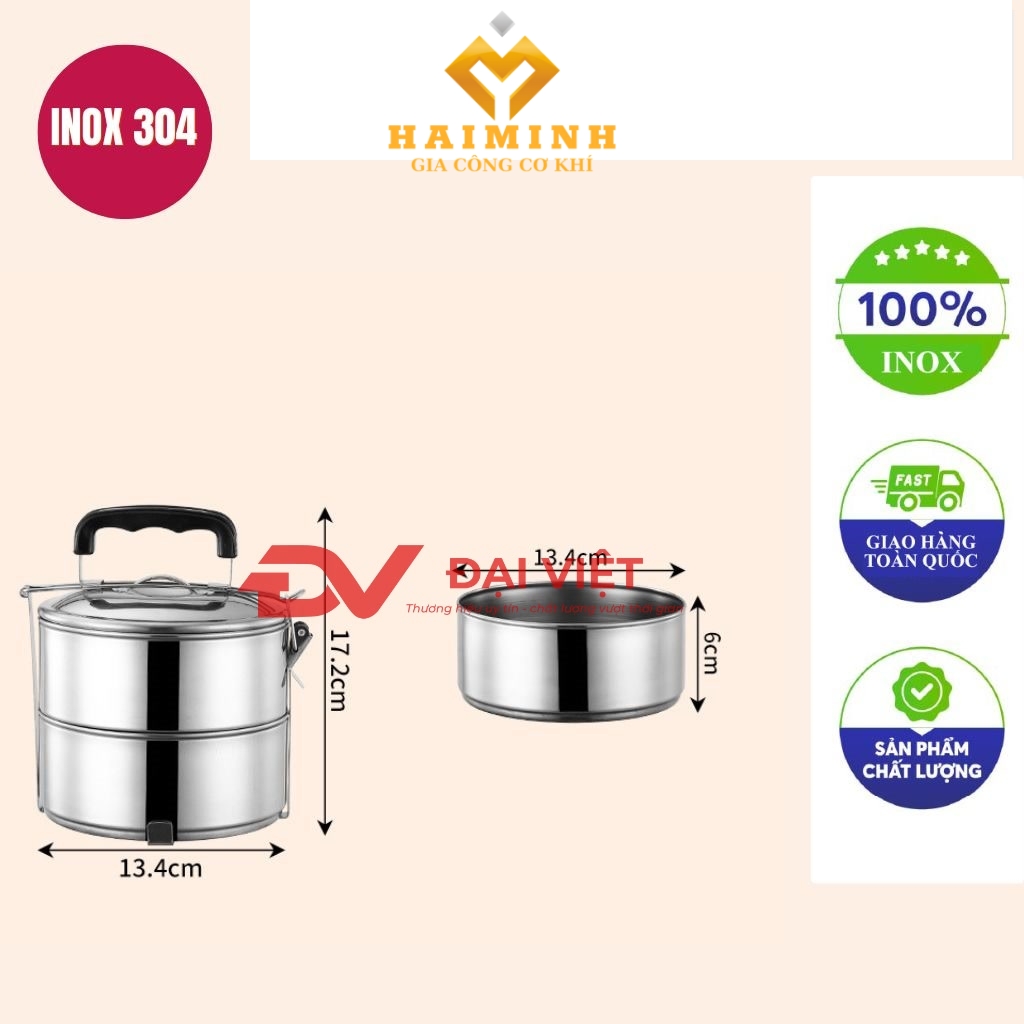 camen inox 2 ngan 14x17cm