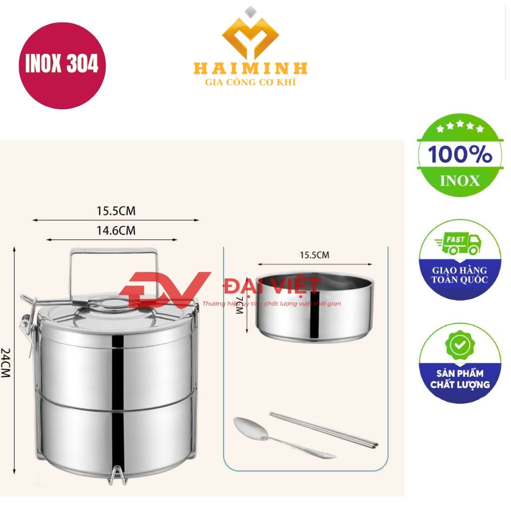 camen inox 2 ngan 16x24cm