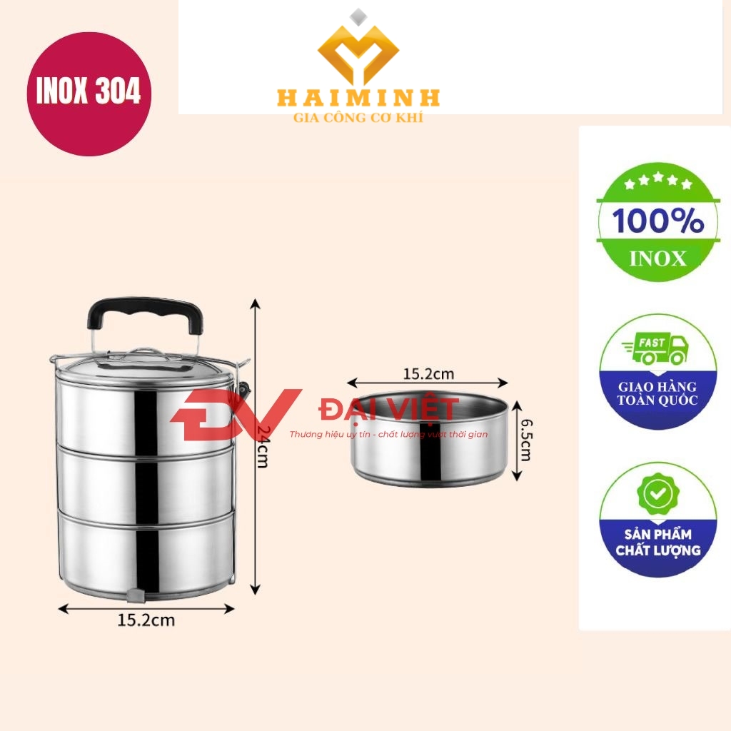 camen inox 3 ngan 16x24cm