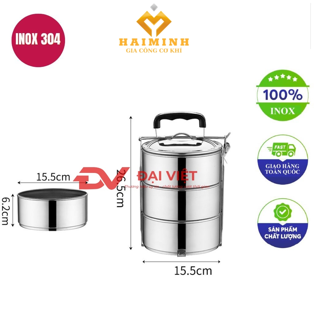 camen inox 3 ngan 16x26cm