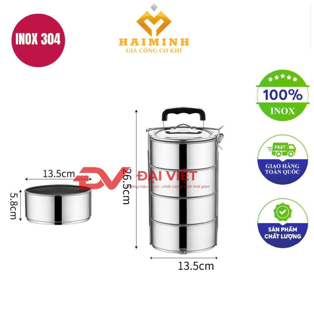 camen inox 4 ngan 14x26cm