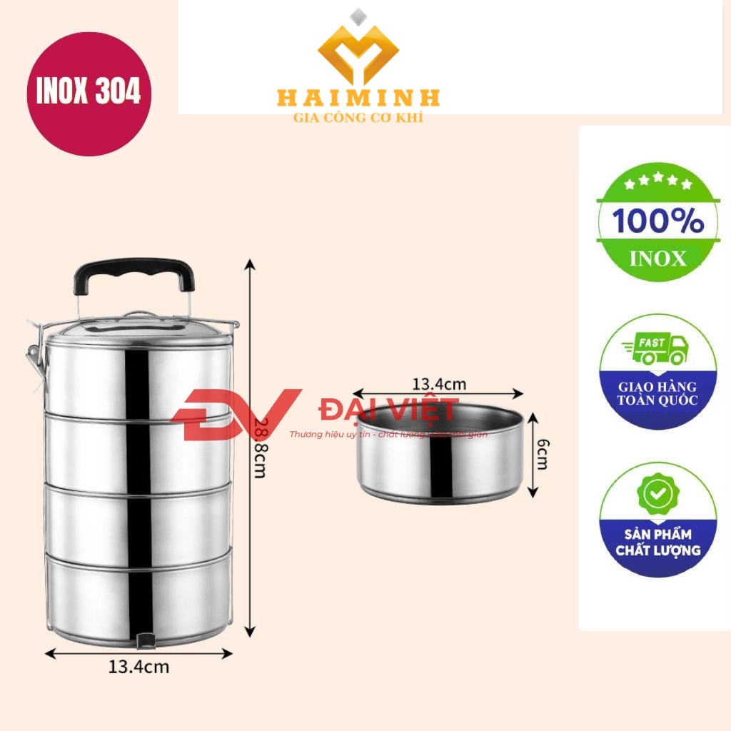 camen inox 4 ngan 14x28cm
