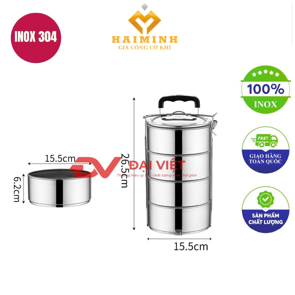 camen inox 4 ngan 16x26cm