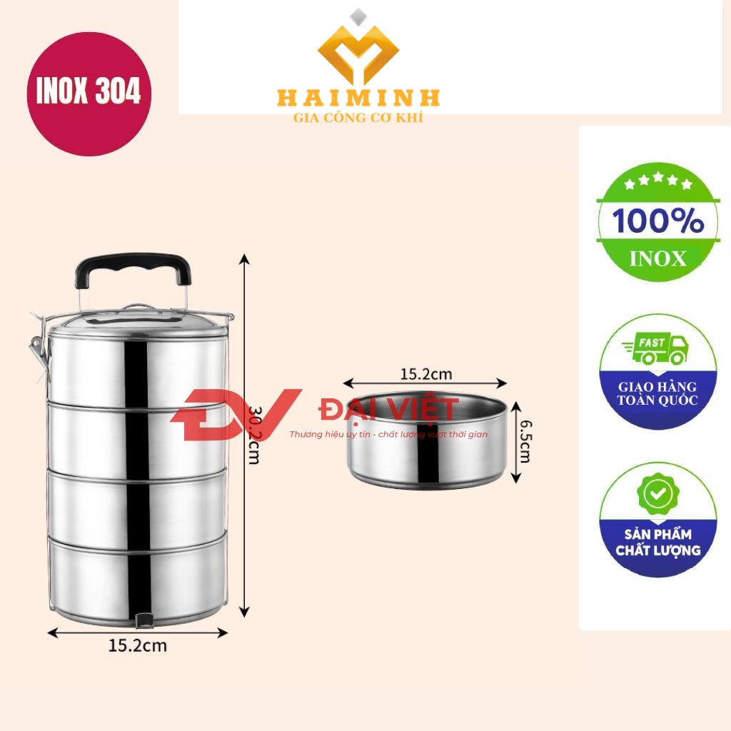 camen inox 4 ngan 16x30cm