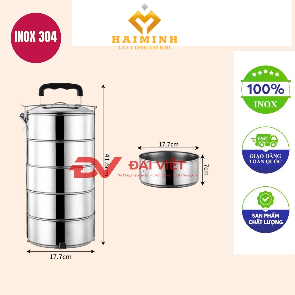 camen inox 5 ngan 18x41cm