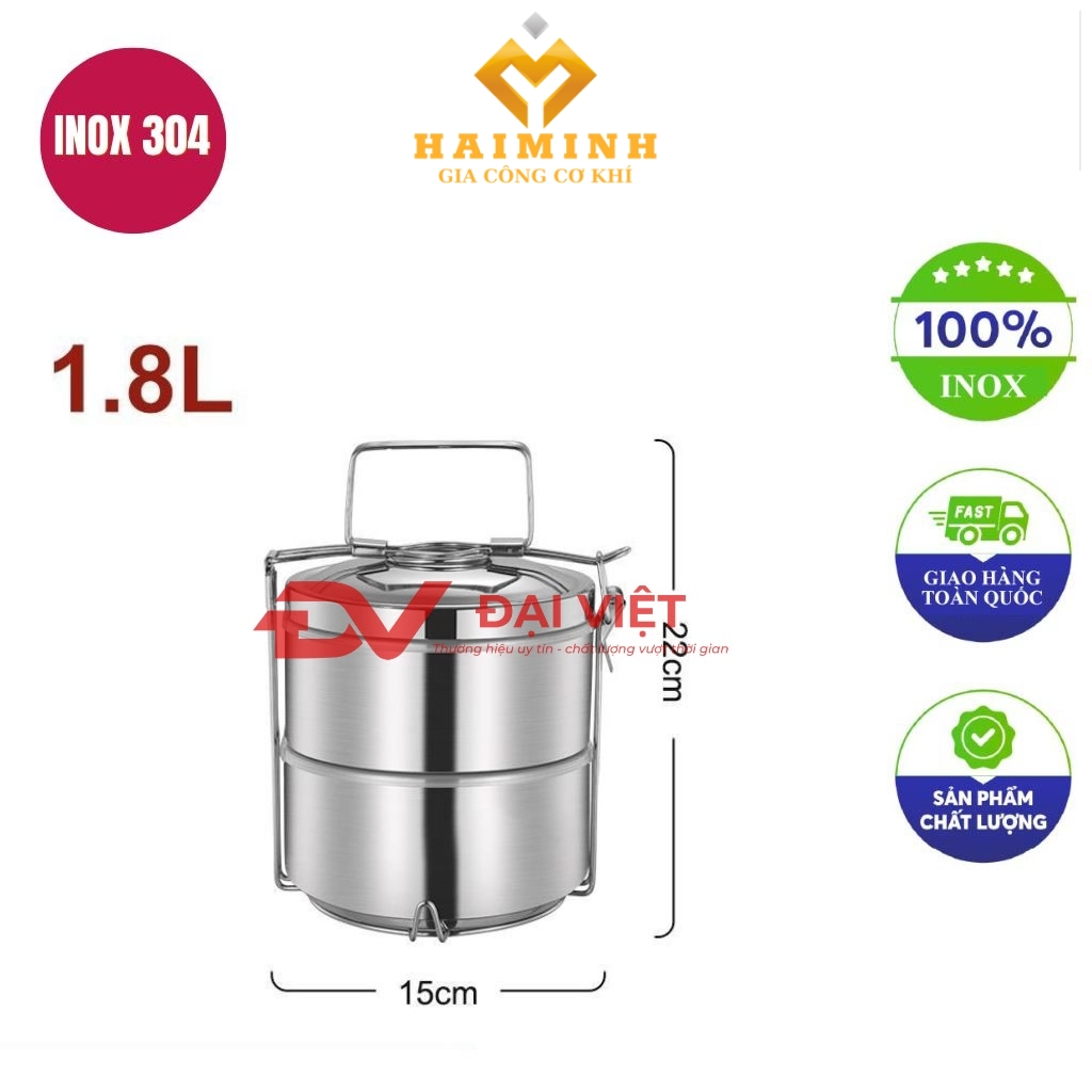 camen inox giu nhiet 2 ngan 15x22cm