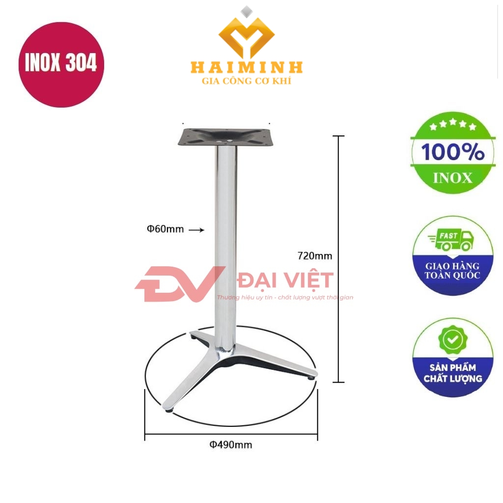 chan ban inox 3 chau 490x720mm