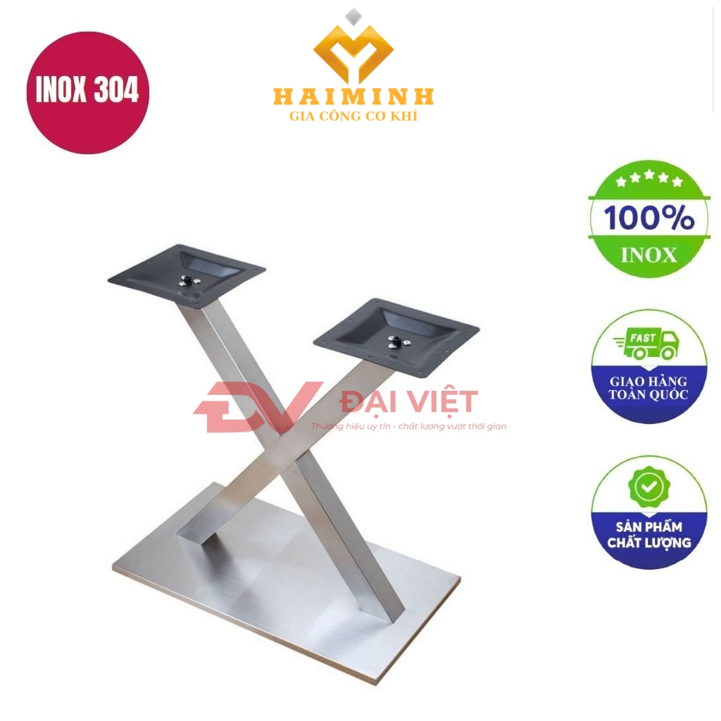 chan ban inox chu x 700x400x720mm