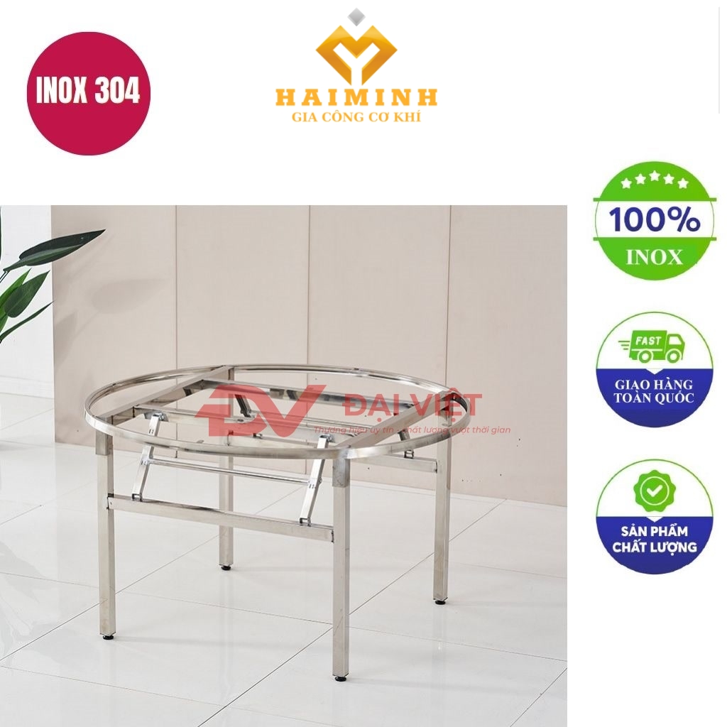 chan ban inox tron 85x73cm