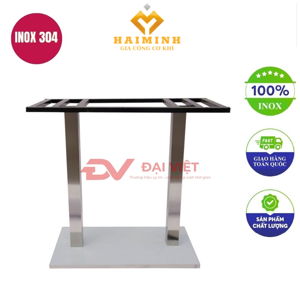 chan ban inox tru doi 700x400x720mm