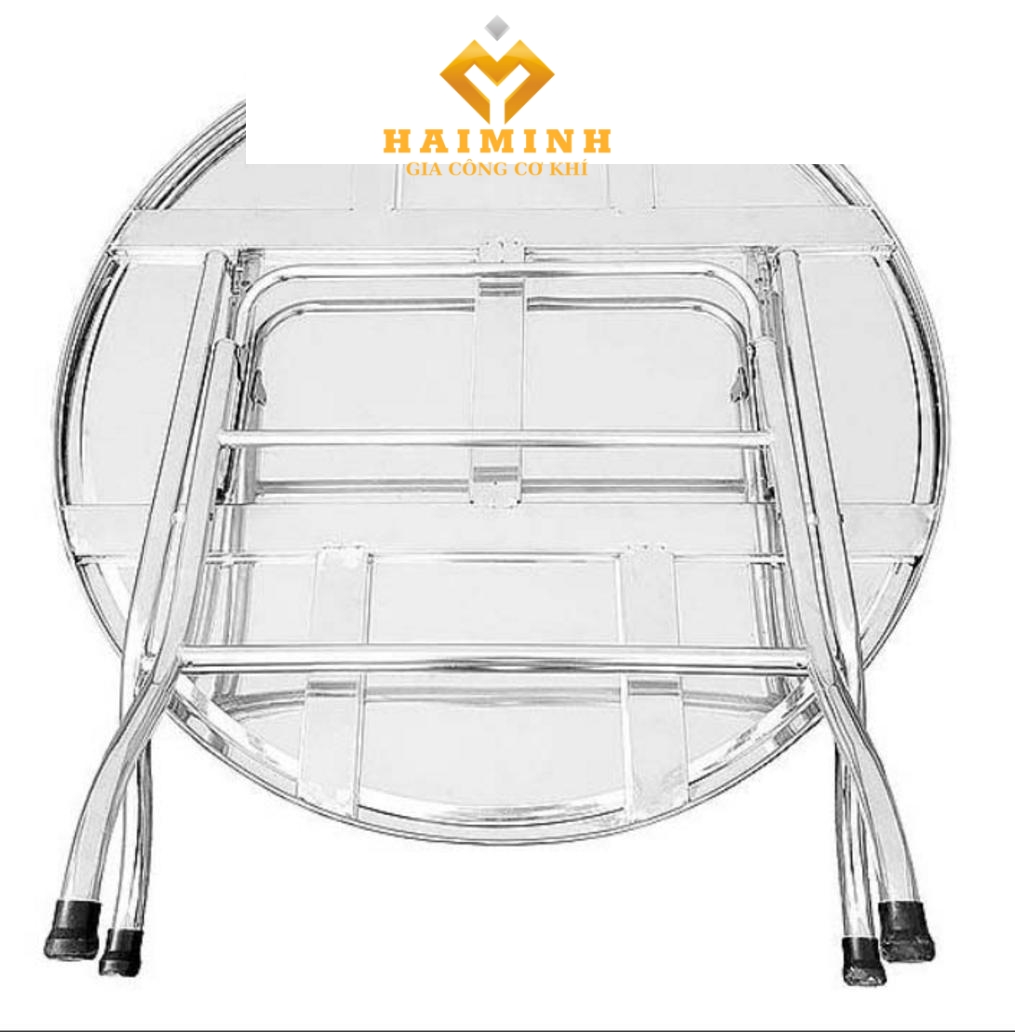 Chân bàn inox vuông 40x40mm có đế cao su chống trượt
