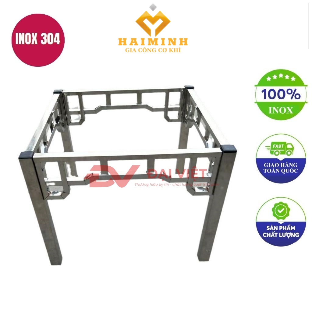 chan ban inox vuong 70x70x60cm
