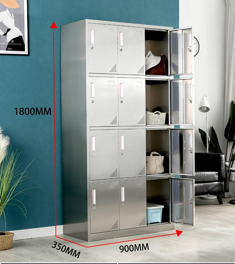 Chi tiết kích thước và cấu tạo tủ quần áo inox 12 cửa