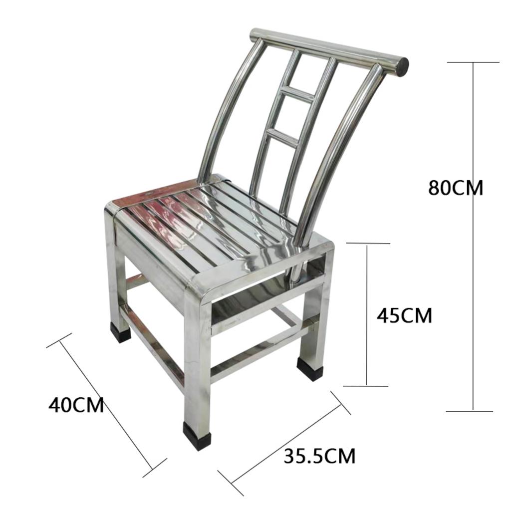 Chi tiết kỹ thuật ghế dựa inox 40x355x80cm với sơ đồ và vật liệu