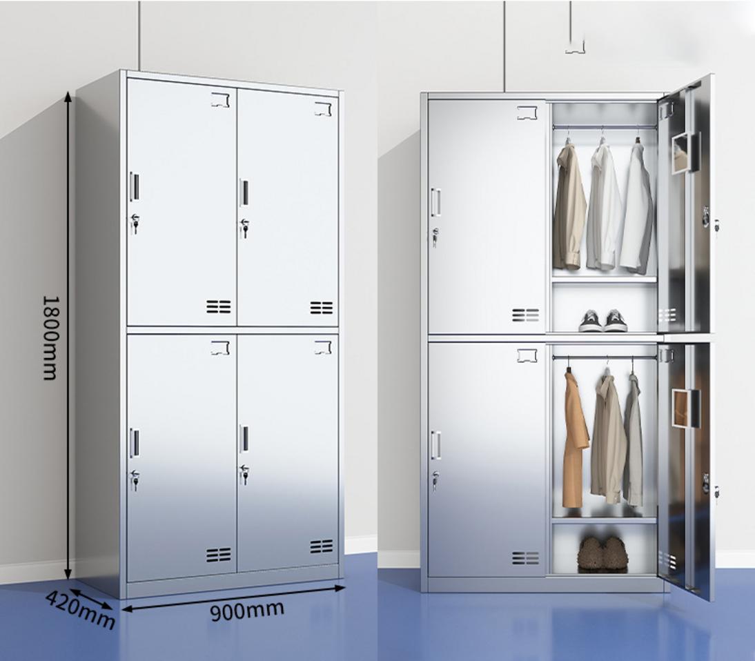 Chi tiết thông số kỹ thuật tủ quần áo inox 4 cửa