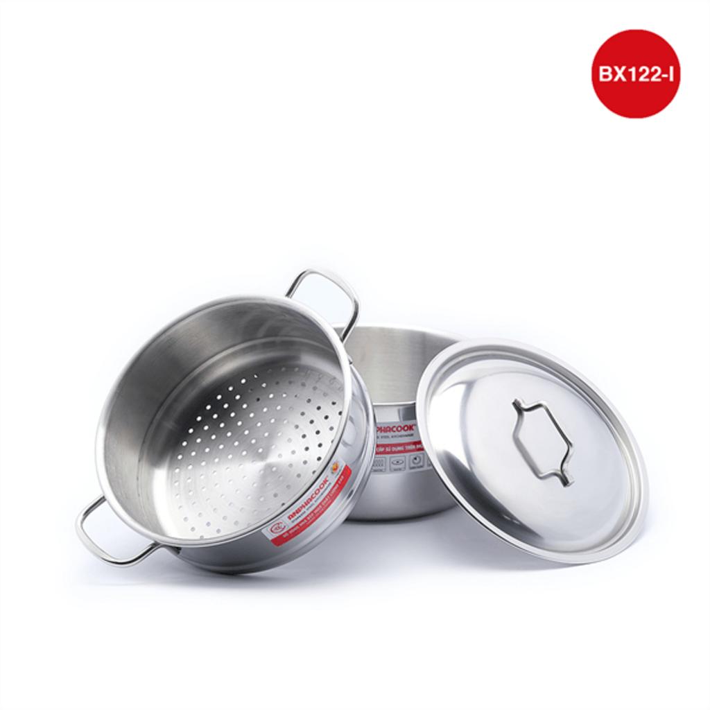 Close up stainless steel steamer