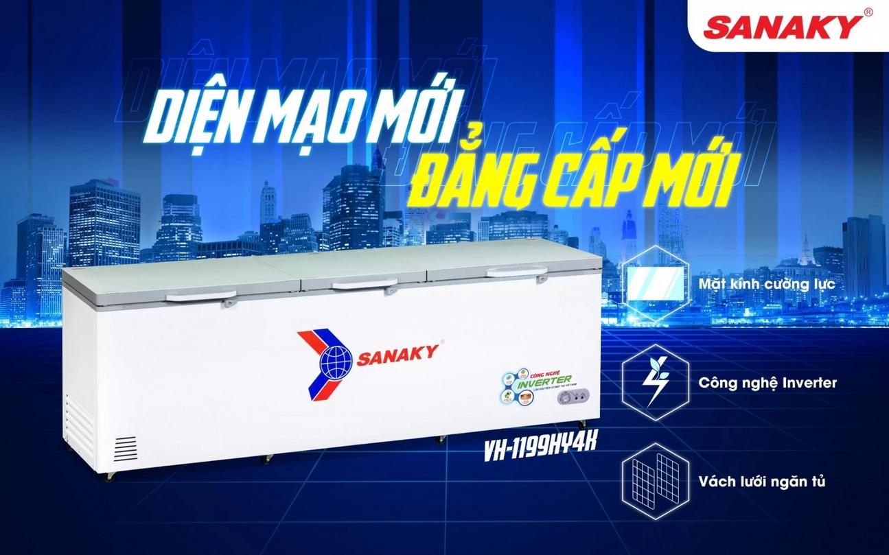 Dàn lạnh đồng nguyên chất Tủ Đông Sanaky VH-1199HYK