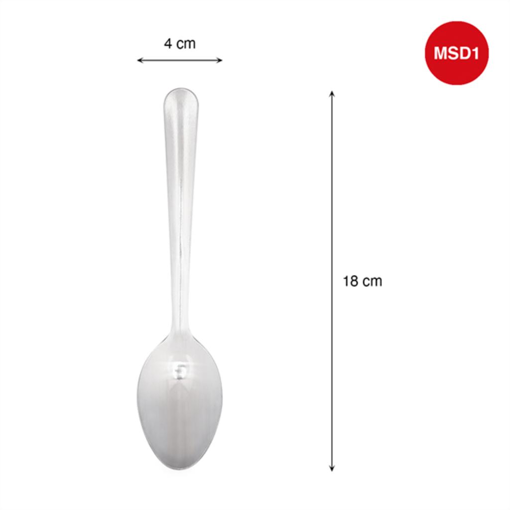 Comparison chart of stainless steel spoon and plastic spoon kitchenware products