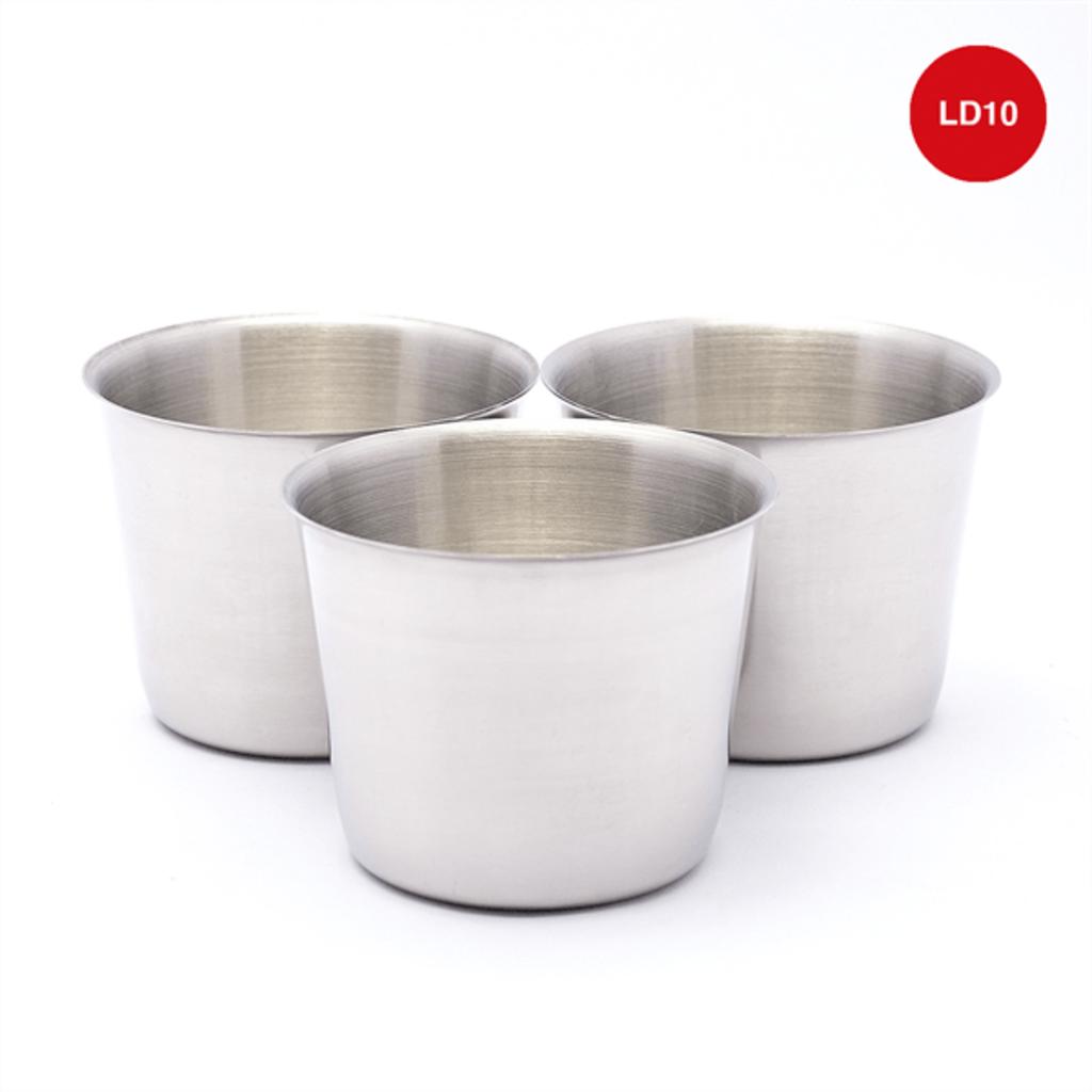 Comparison chart with stainless steel ice cup and competitor products side by side