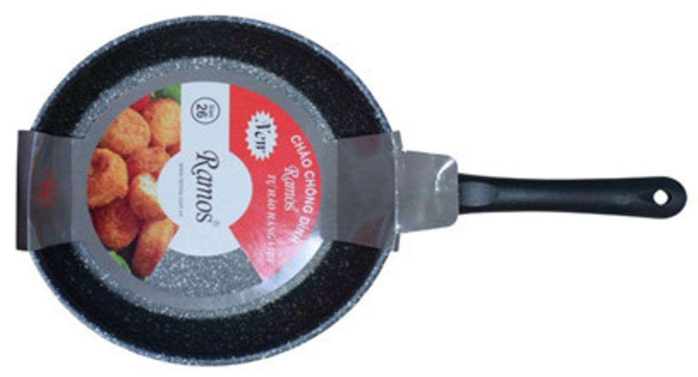 comparison table chart with frying pans lined up side by side