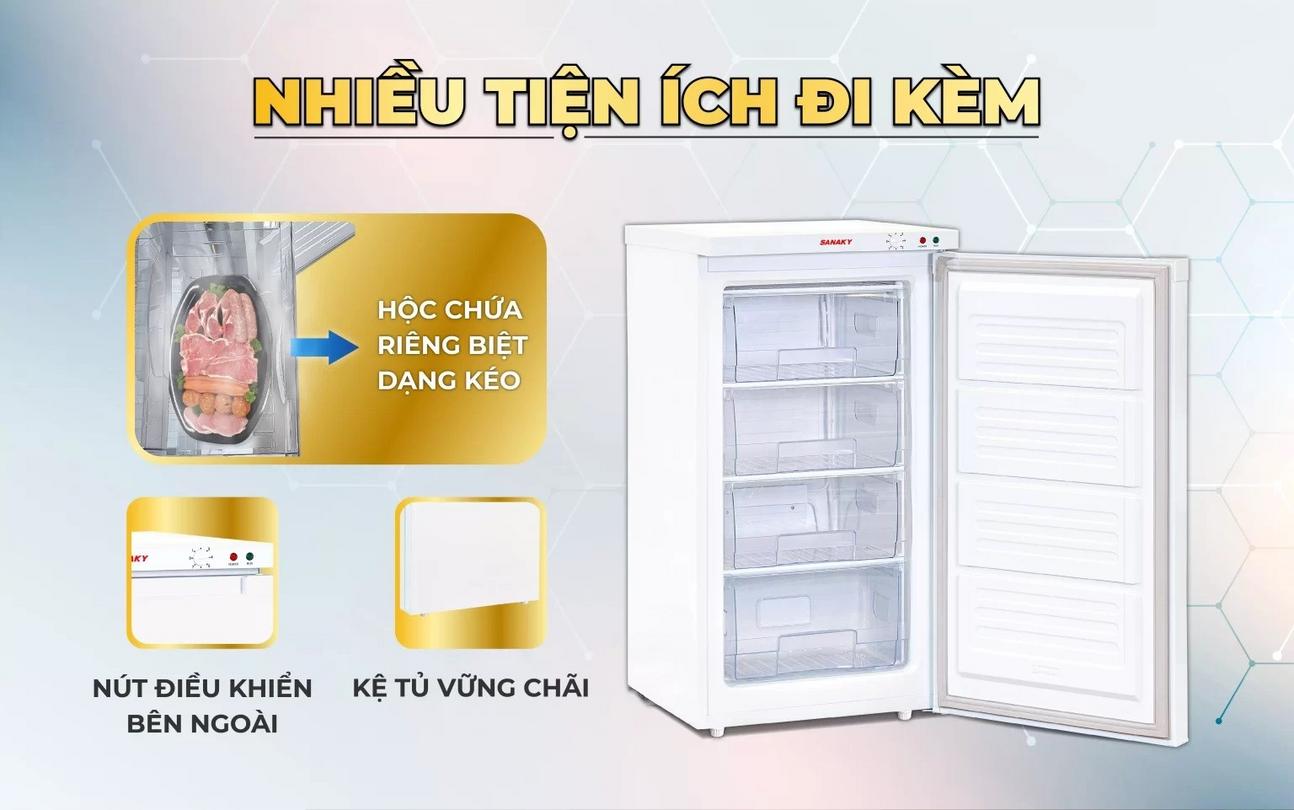 Vận hành tiết kiệm điện Tủ Đông Đứng Sanaky VH-160VD