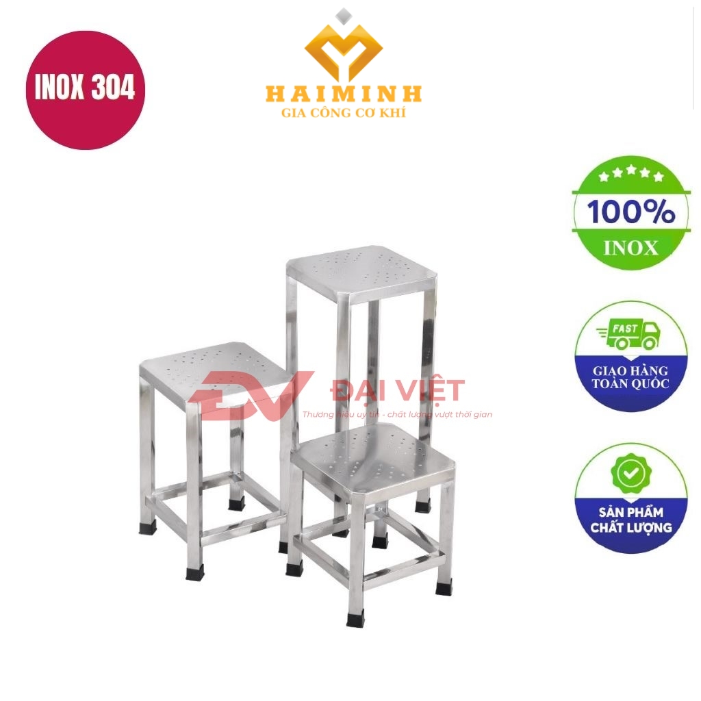 ghe dau inox vuong 29x29x65cm