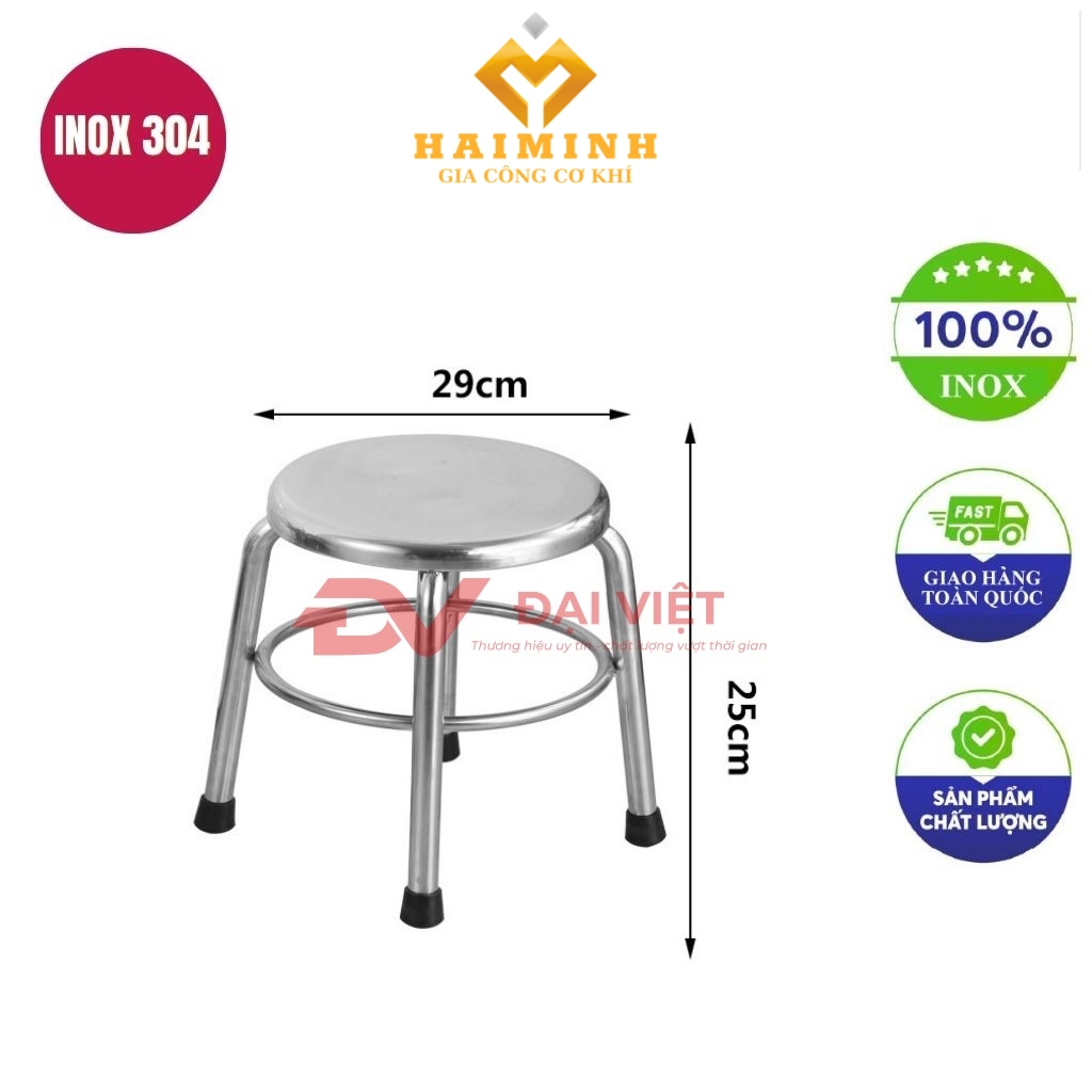 ghe don inox 29x25cm